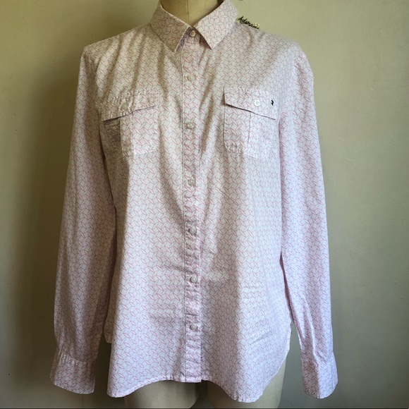 Tommy Hilfiger Button Down, Long Sleeve Blouse - Picture 2 of 8